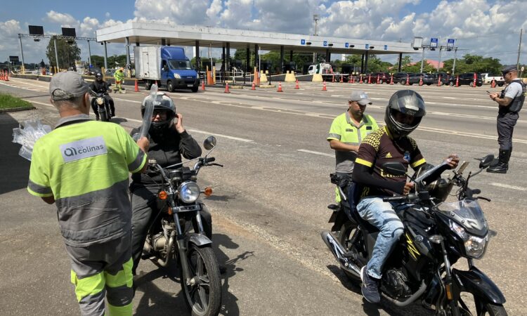 Os motociclistas serão alvo das campanhas educativas durante o maio amarelo em várias cidades do trecho da via colinas