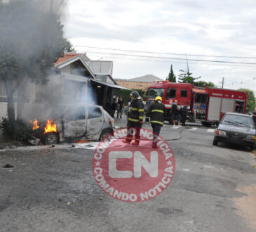 Peugeot furtado pega fogo