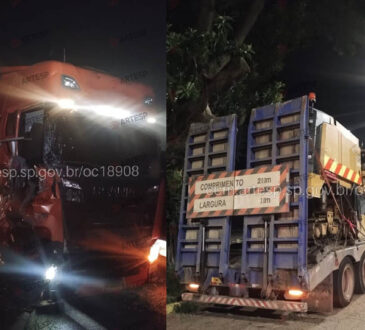 Colisão duas carretas campinas