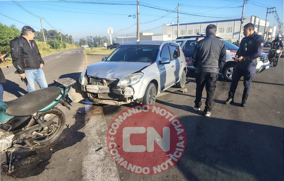 ColisÃo moto e carro estrada gm 2
