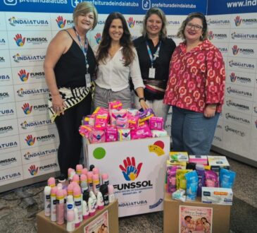 Funssol recebe material higienico feminino