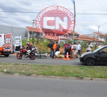 Motociclista fratura o femur em colisÃo elevado