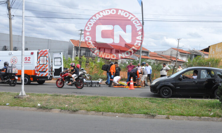 Motociclista fratura o femur em colisÃo elevado