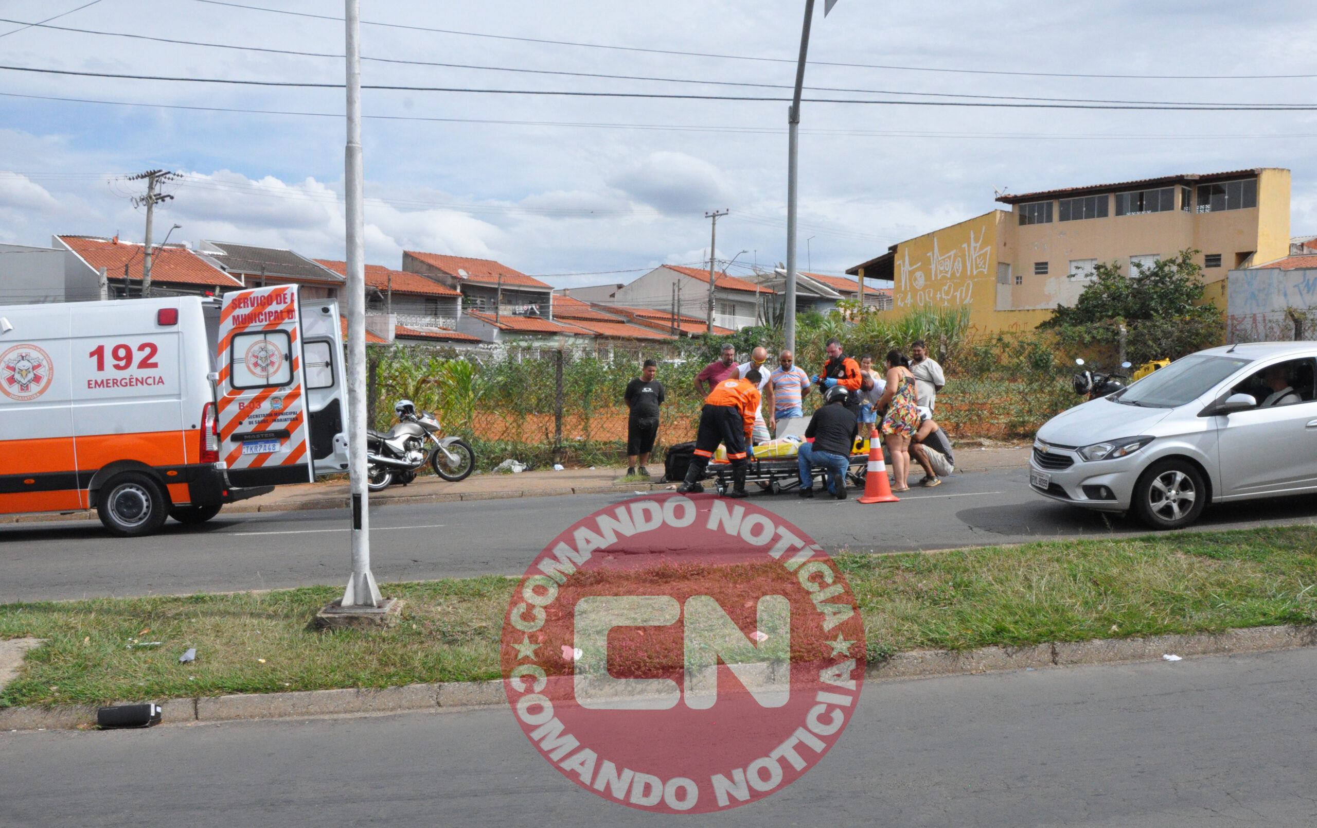 Motociclista fratura o femur em colisÃo elevado 1