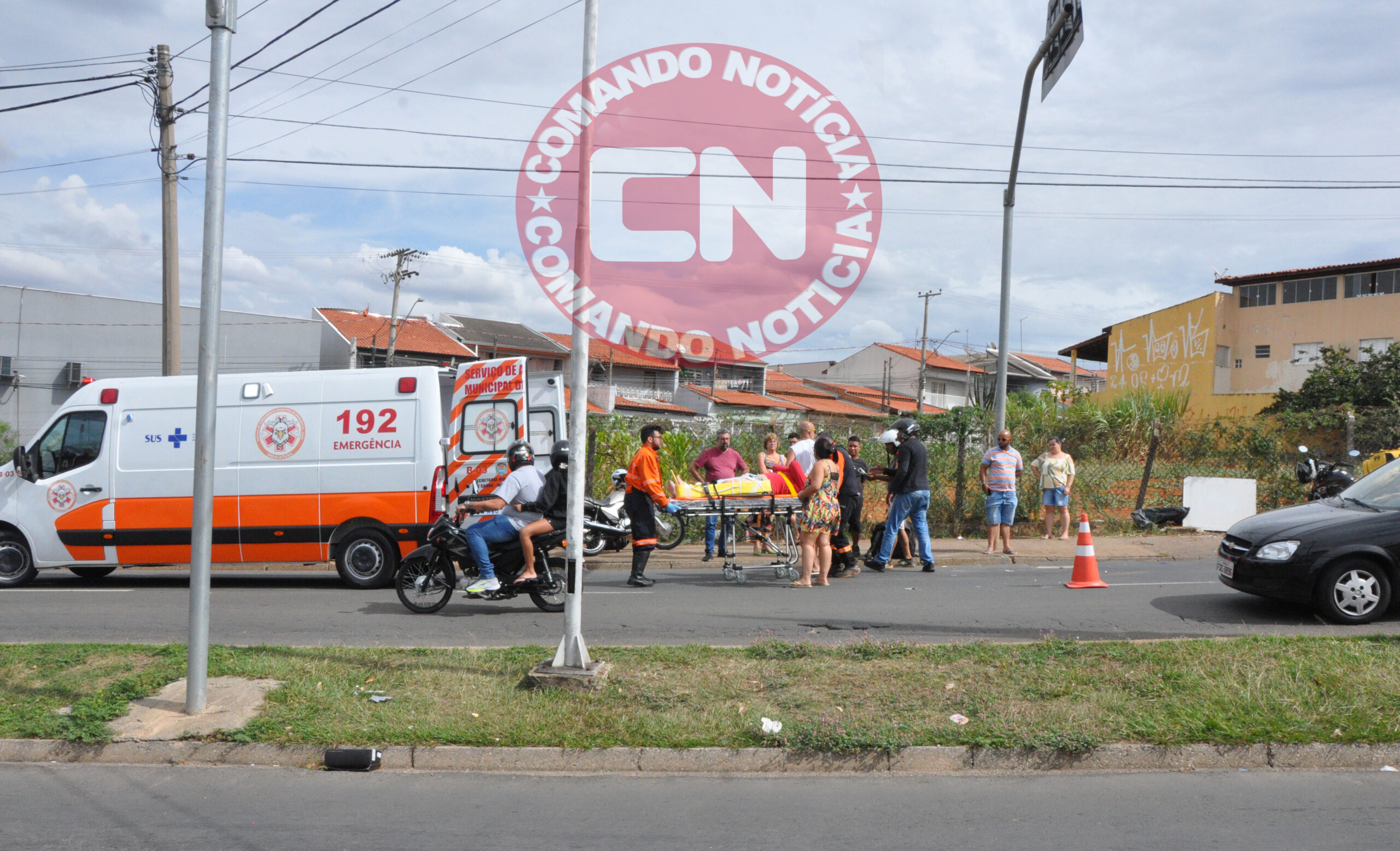 Motociclista fratura o femur em colisÃo elevado 2