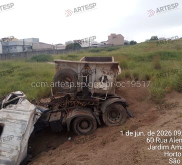 Carreta cai em ribanceira e mata um hostolandia