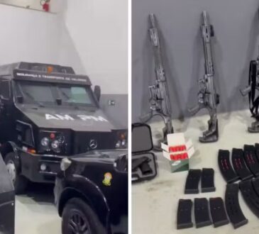 Carros forte e fuzil apreendidos em mogi das cruzes