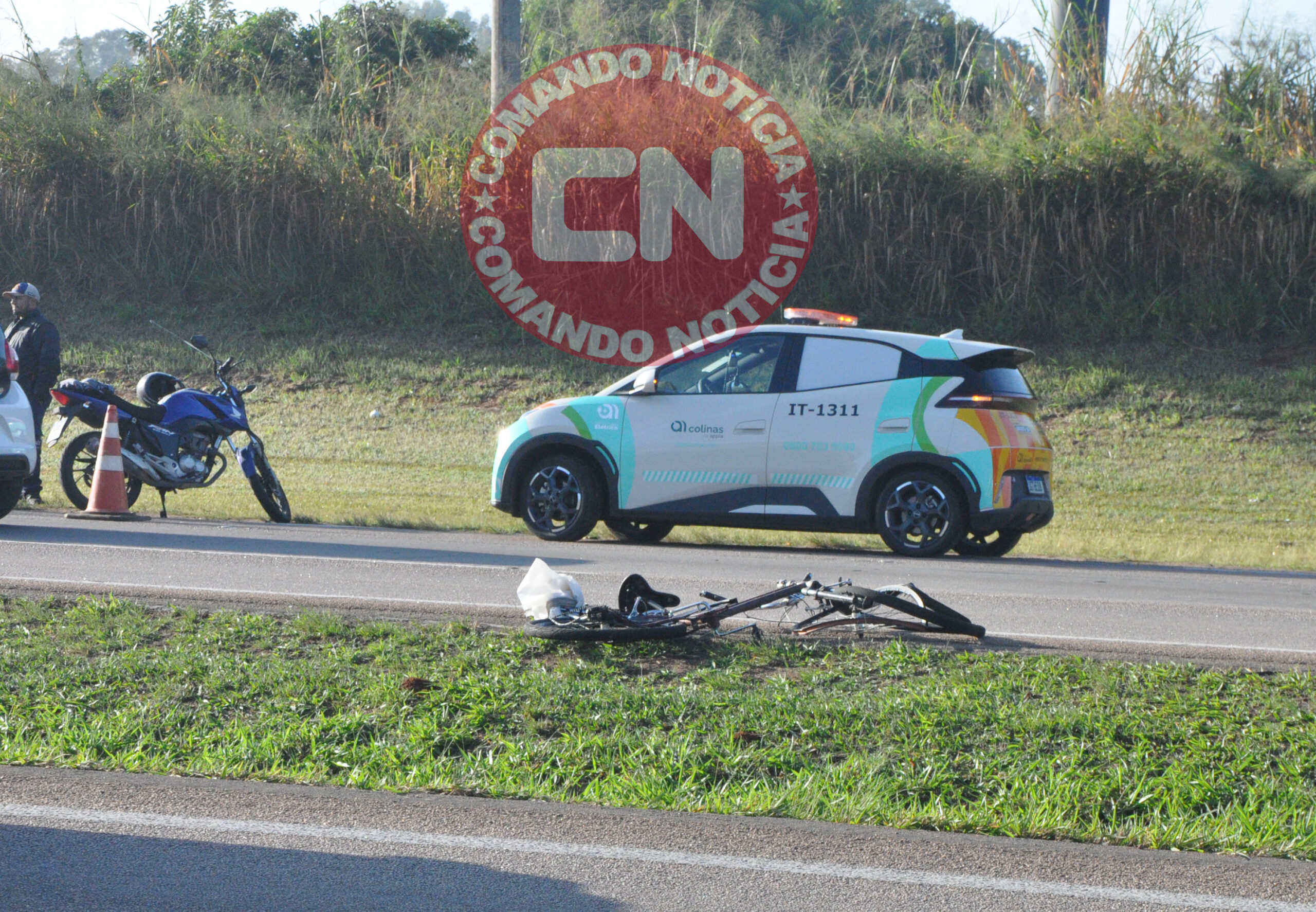 ColisÃo bike e moto km 54 2
