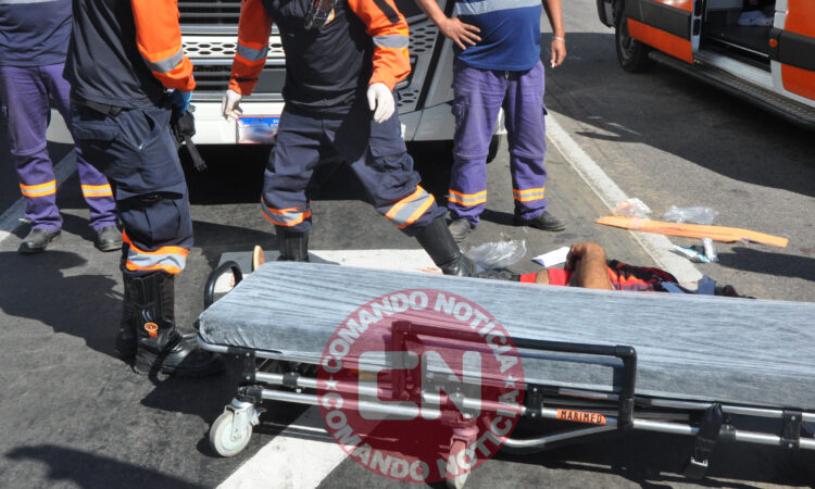 ColisÃo moto e carreta tancredo