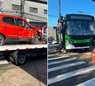 Colisão carro busão campinas bitencourt