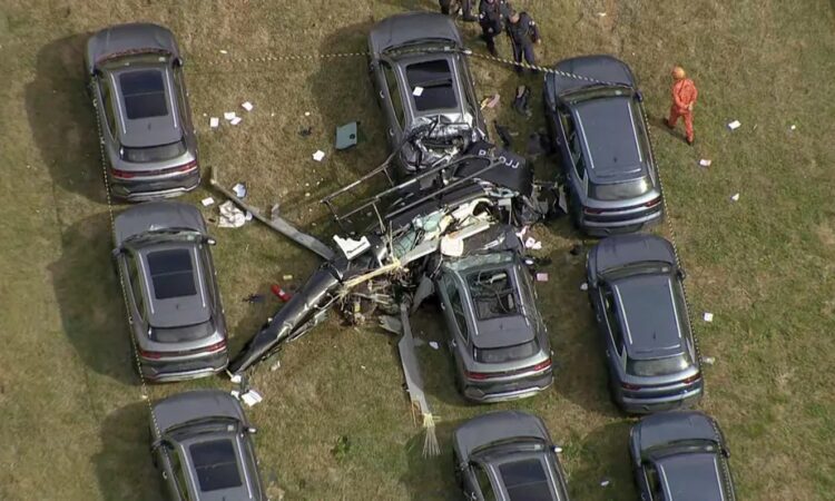 Helicopteros colidem e matam 6 no rio