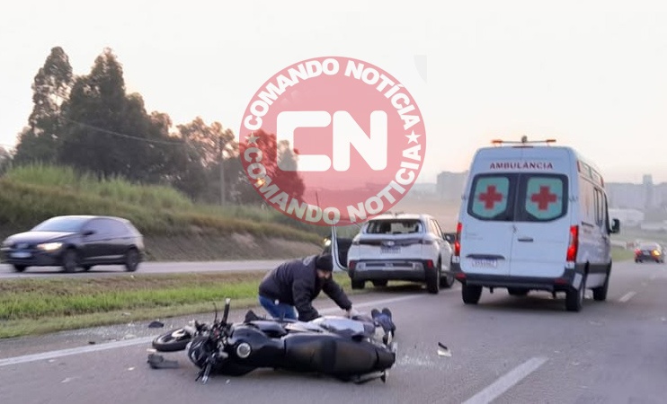 Moto colide traseura de carro sp em salto