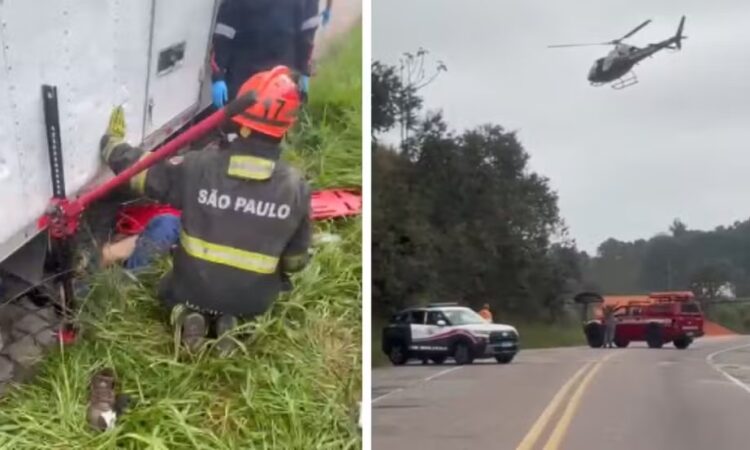 Varzea paulista home fere gravemente as pernas