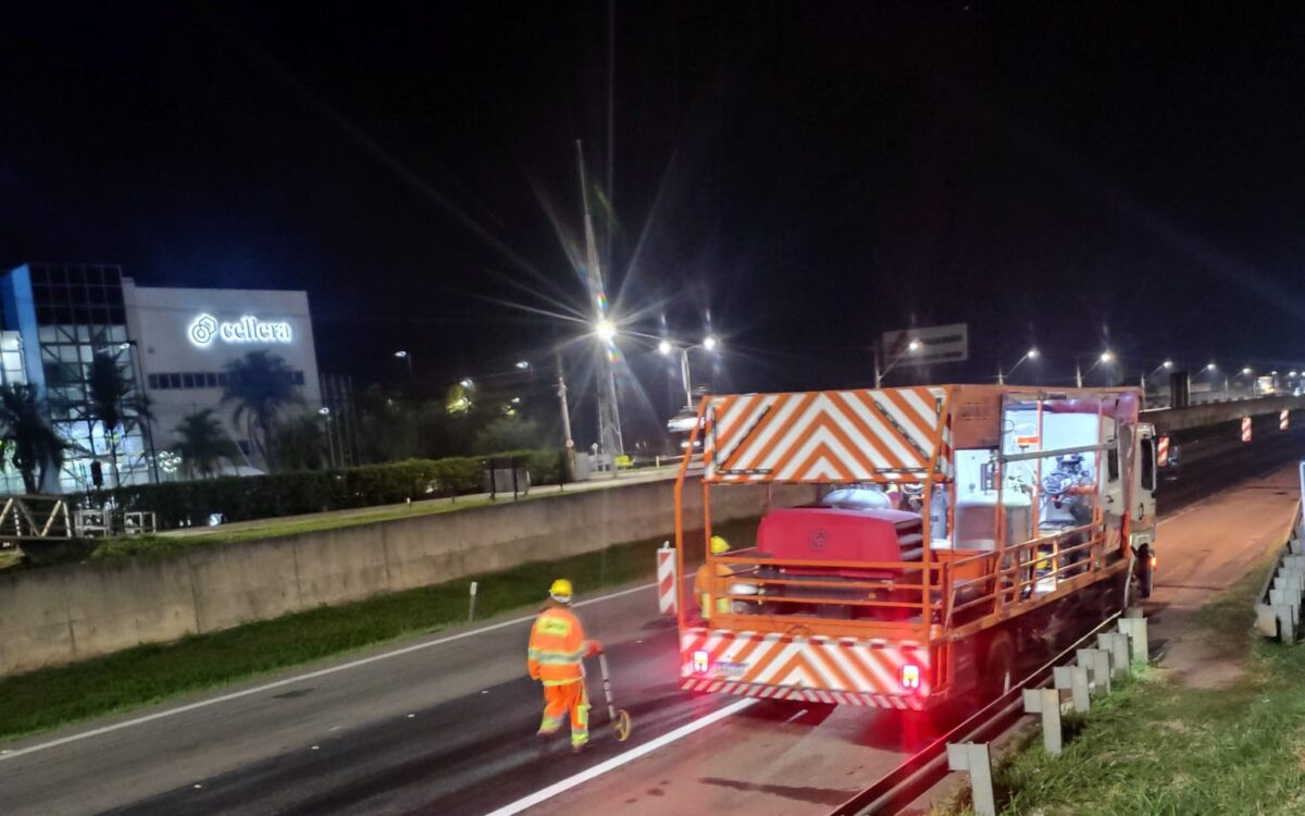 Com menor impacto no trânsito, as obras de recapeamento de 125 quilômetros da sp 075 acontecem no período da noite (2)