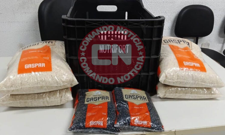 Furto arroz feijÃo preso pela gcm 3
