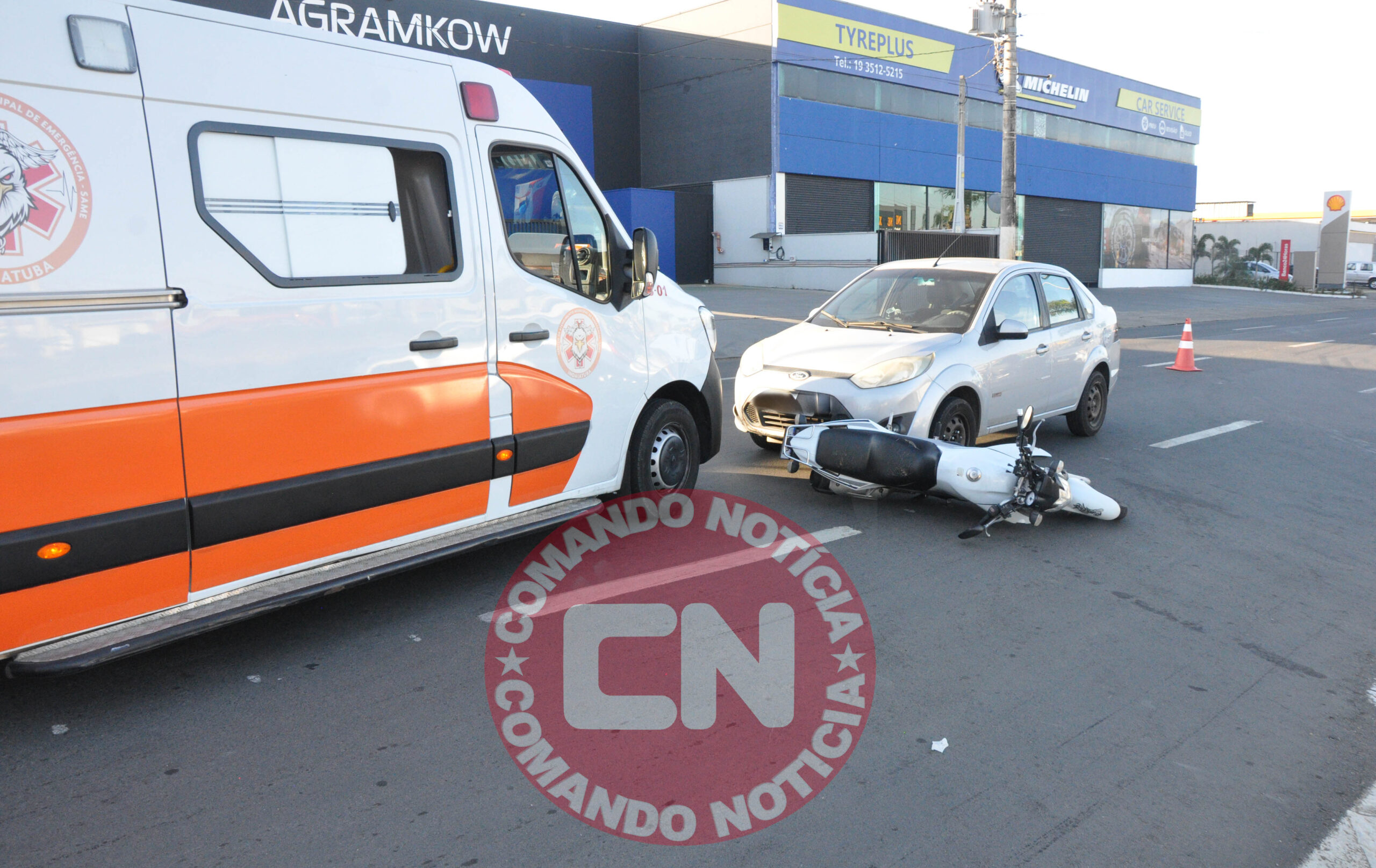 ColisÃo moto e carro 1