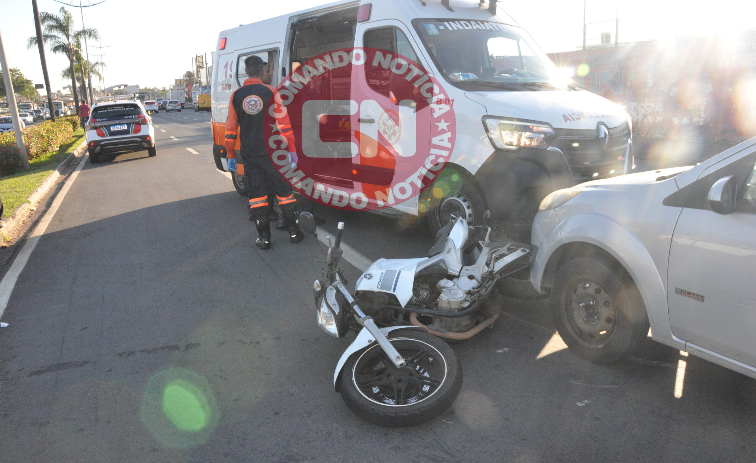 ColisÃo moto e carro 3