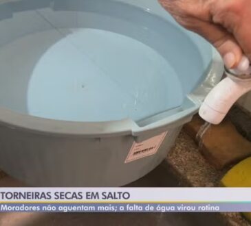 Falta de agua em salto