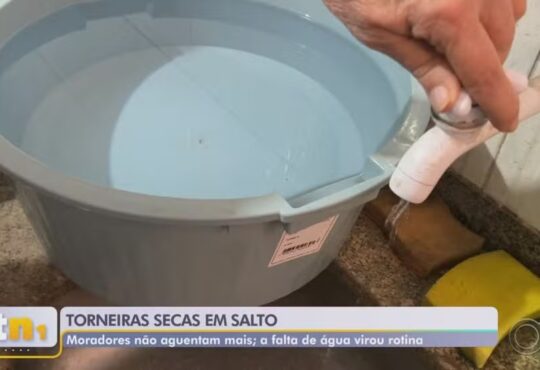 Falta de agua em salto