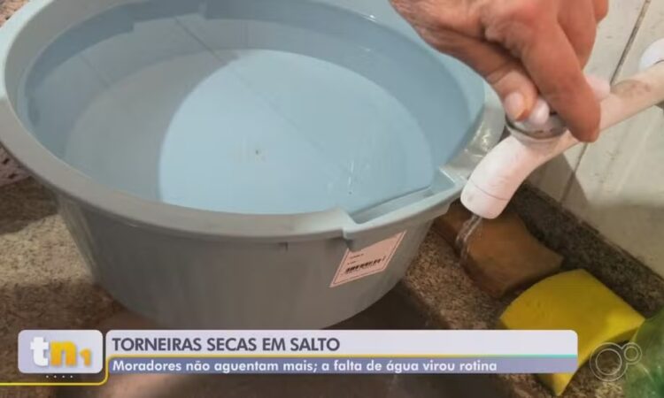 Falta de agua em salto