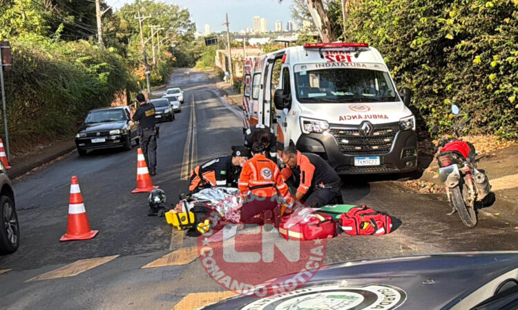 Queda de moto desvio pedagio