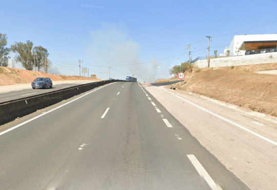 Trecho do km 115+580 da sp 300, em itu, onde será feita interdição do acostamento e faixa 2 para obras