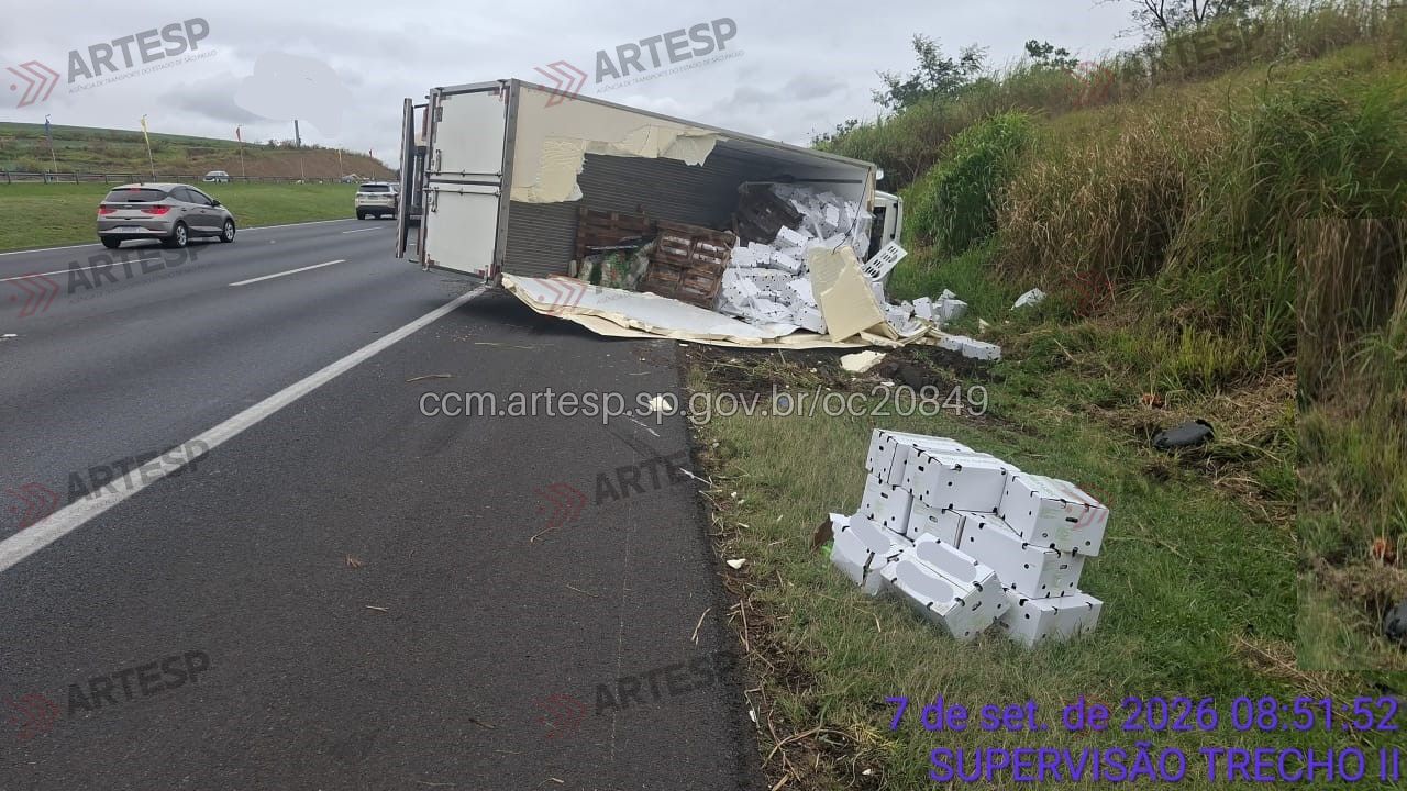 Capotamento caminhÃo de alho campinas 1