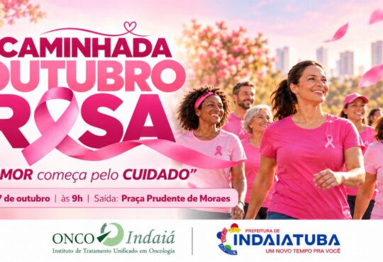 Arte caminhada outubro rosa