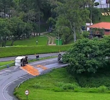 CaminhÃo com leite tomba campinas rota das bandeiras