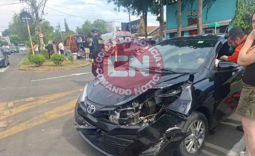 ColisÃo envolve carro e moto kenhedy 2