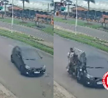 ColisÃo motociclista fere dedo 3