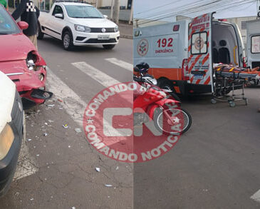 ColisÃo no joia fere uma pessoa