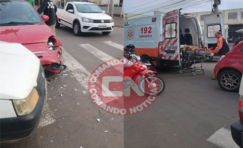 ColisÃo no joia fere uma pessoa