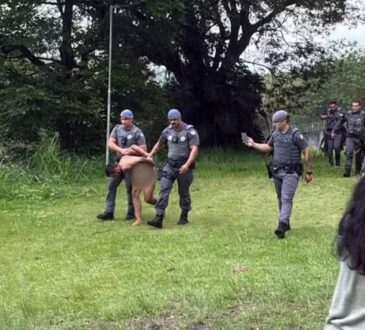 Homem nu preso apos furto em campinas