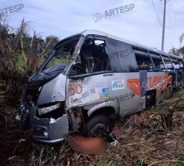 Micro onibus capota e mata tres