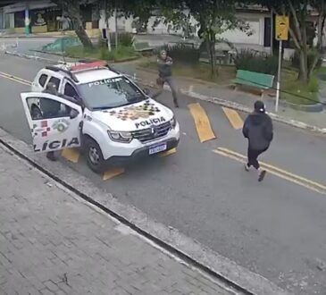 Pedrada em viatura pm osasco